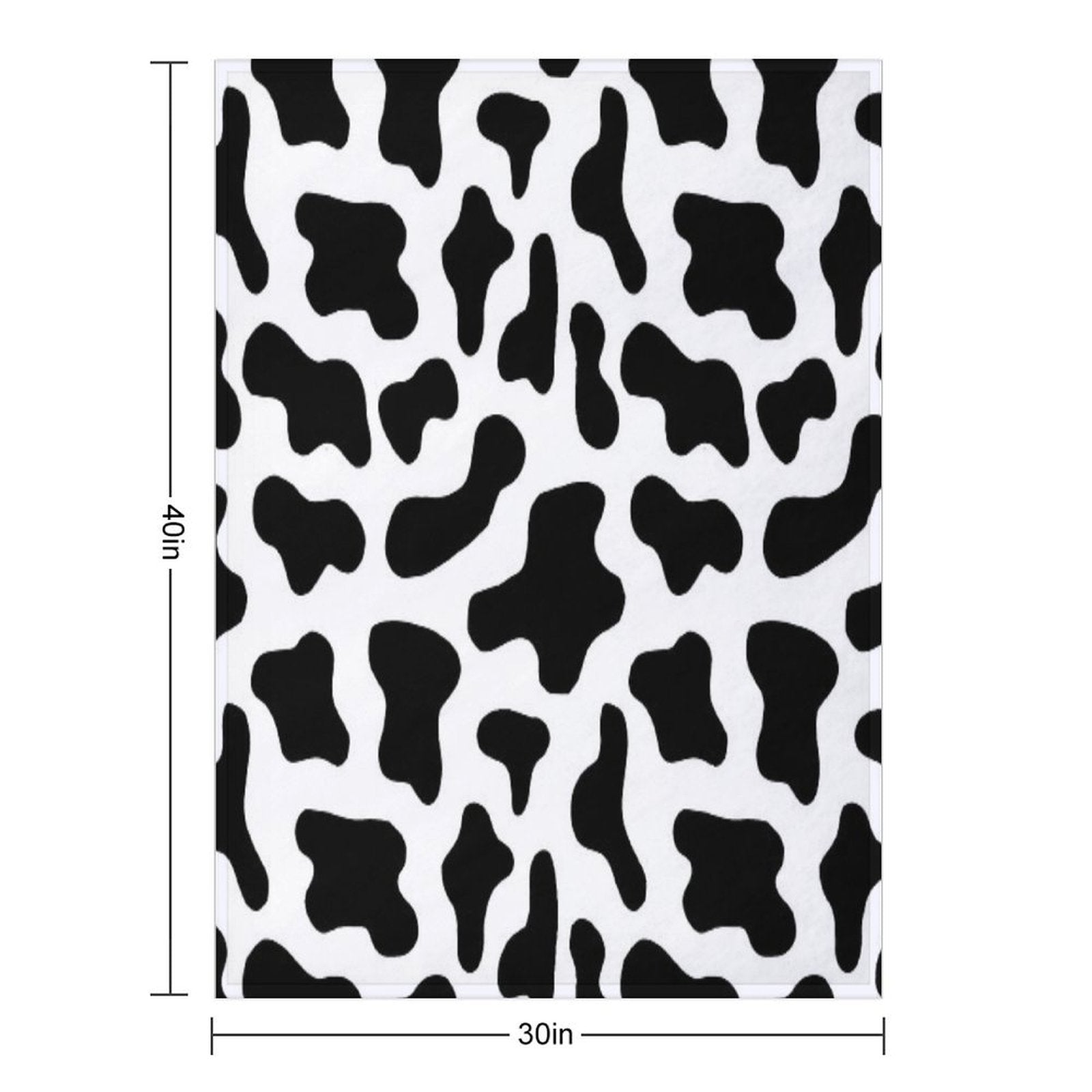 Black And White Cow Print Shrink-resistant Throw Blanket