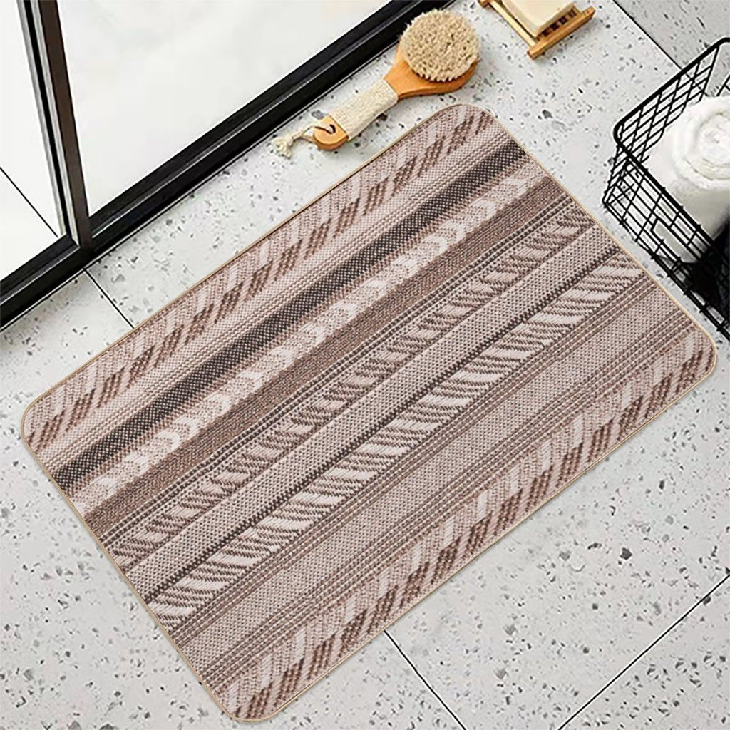 Brassy - Boho Stripe -  Slip-Resistant Bath Mat