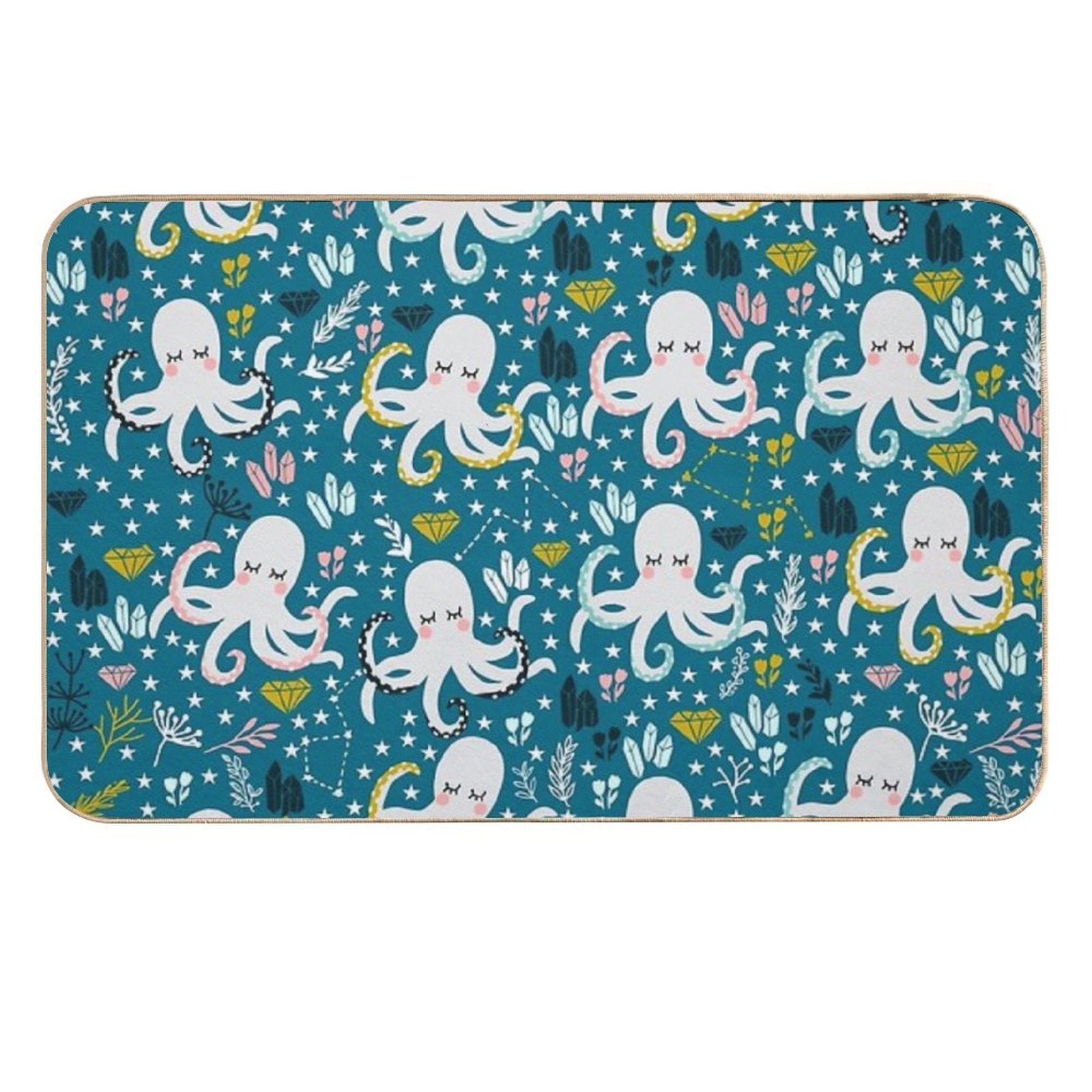 Cute Octopus  Toxin-Free Bath Mat