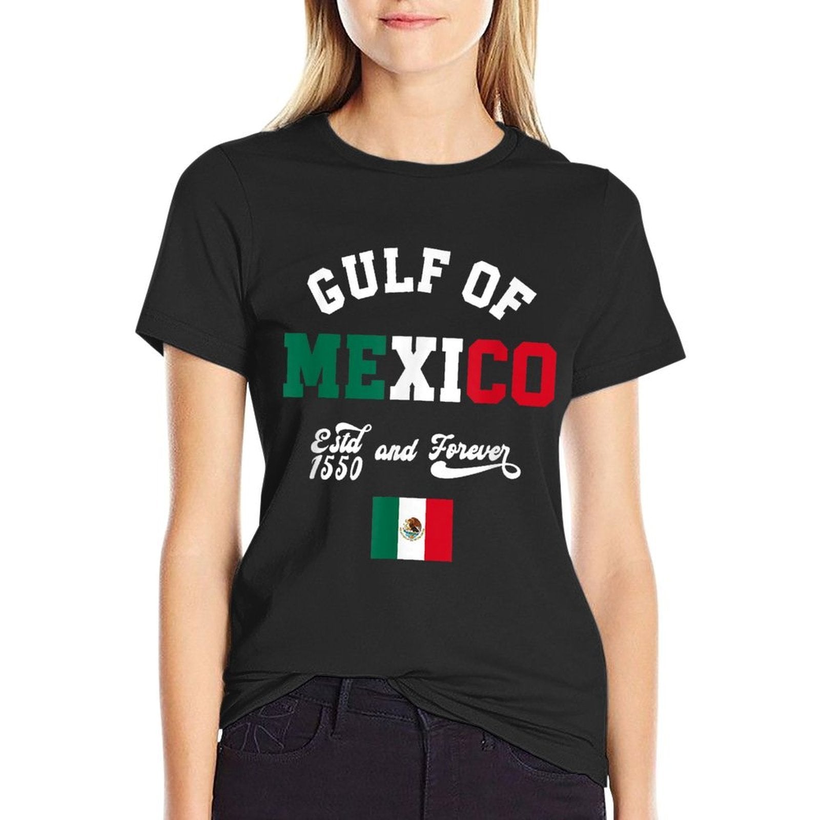 Mexican Gulf of Mexico Golfo De Mexico 1550 Siempre  Tagless Design T-Shirt