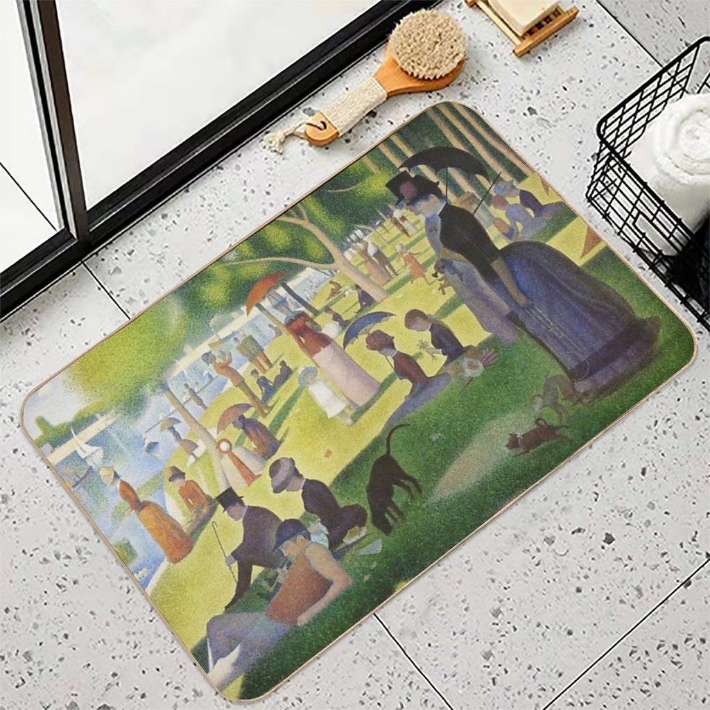 A Sunday on La Grande Jatte by Georges Seurat  Fade-Resistant Bath Mat