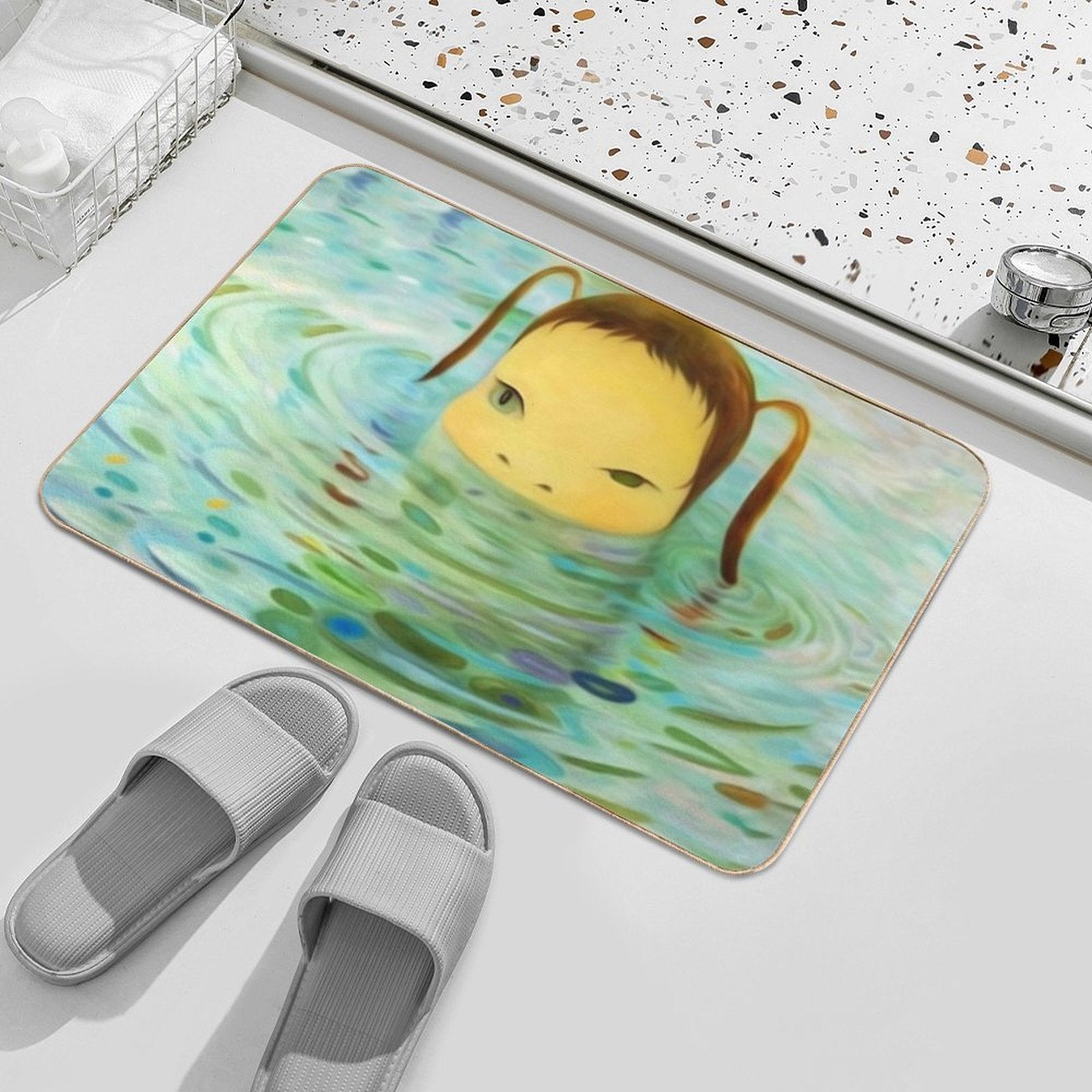 Yoshitomo Nara Pop Art  Dirt-Trapping Bath Mat