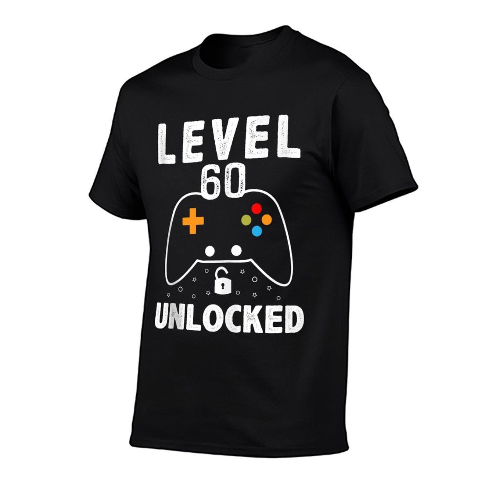 Level 60 Unlocked 60 Years Old Men Women 60th Birthday  Summer-ready Fabric T-Shirt