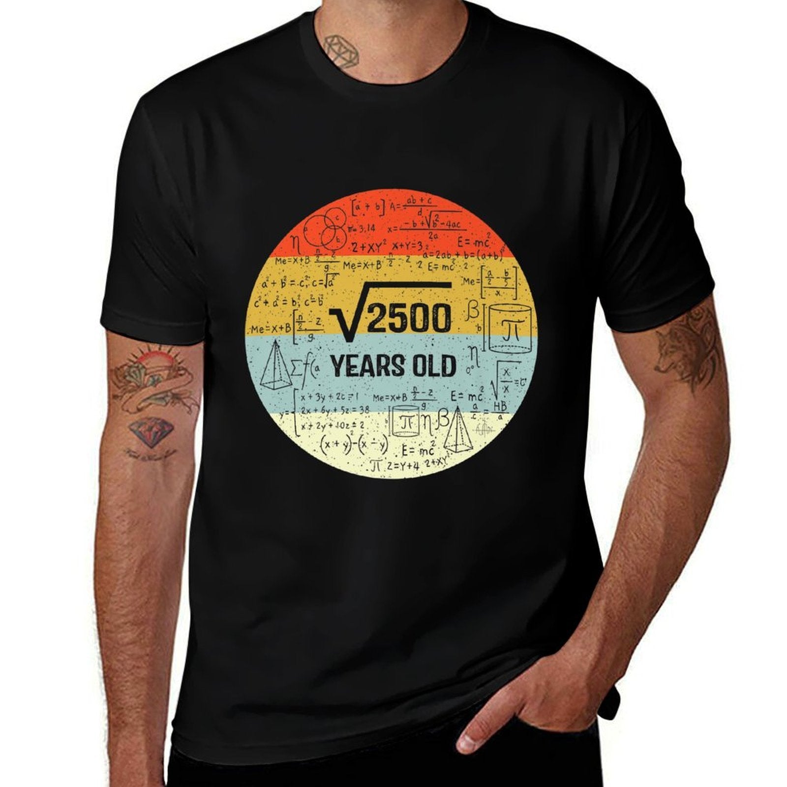 Square Root of 2500 Retro Style 50 Years Old 50th Birthday Premium  Graphic-printed T-Shirt