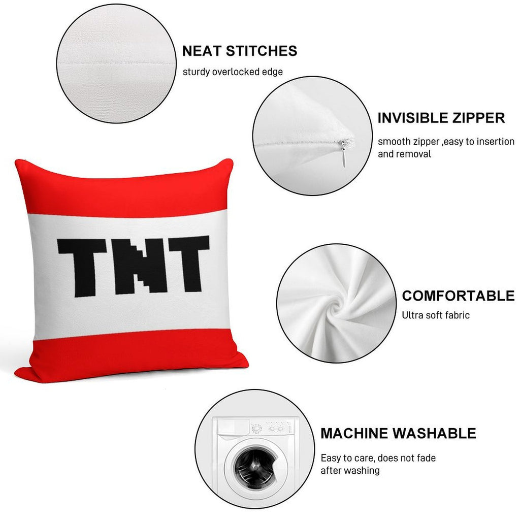 TNT Soft Short Plush Fabric Throw Pillow