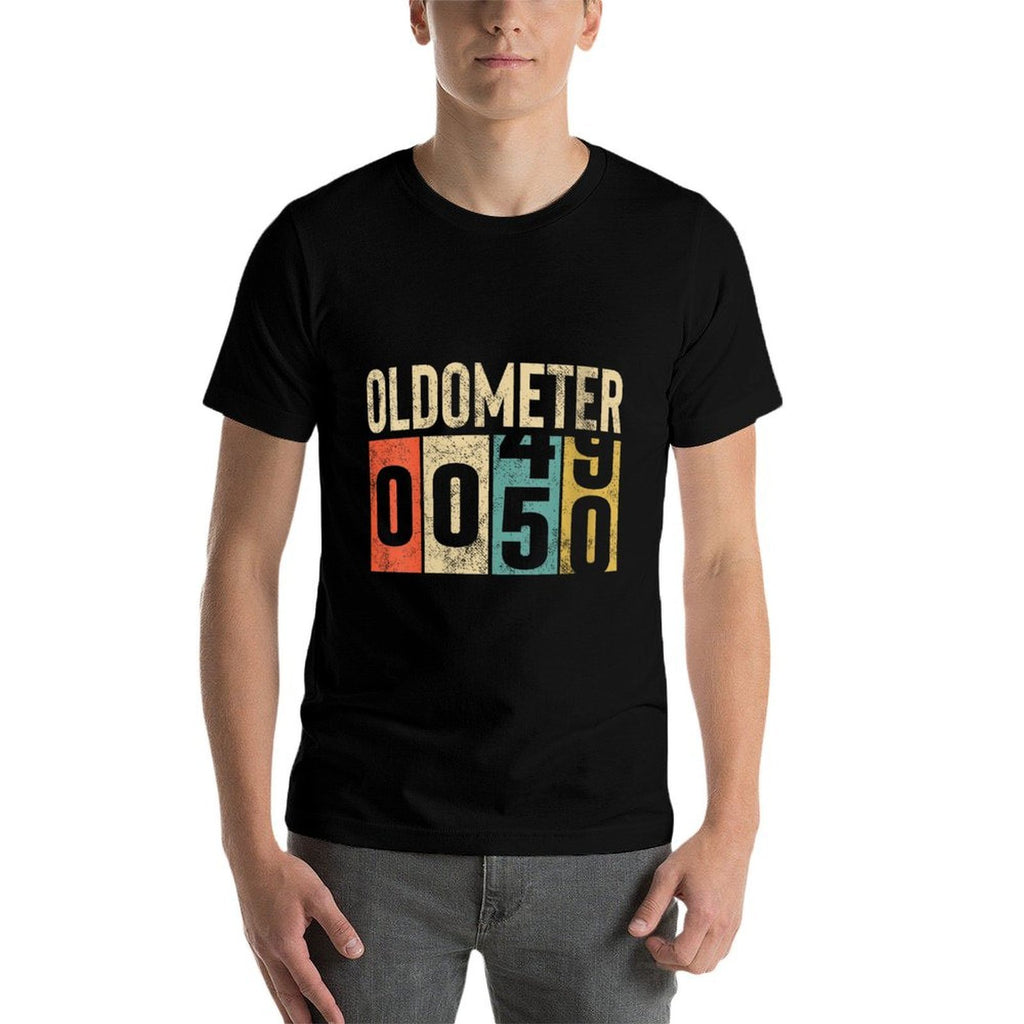 Funny 50 Years Old Oldometer Vintage 50th Birthday Odometer  Vintage-inspired T-Shirt