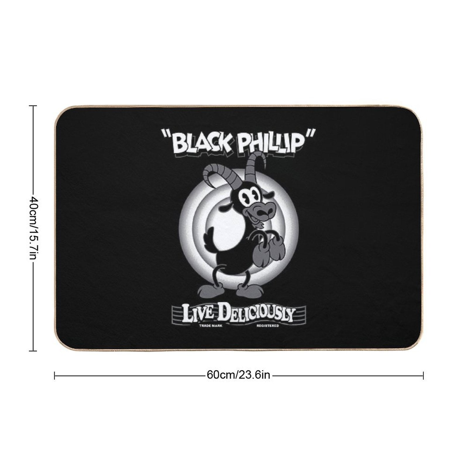Black Phillip - Vintage Cartoon - Witch - Goth Occult - Live Deliciously  Absorbent Bath Mat