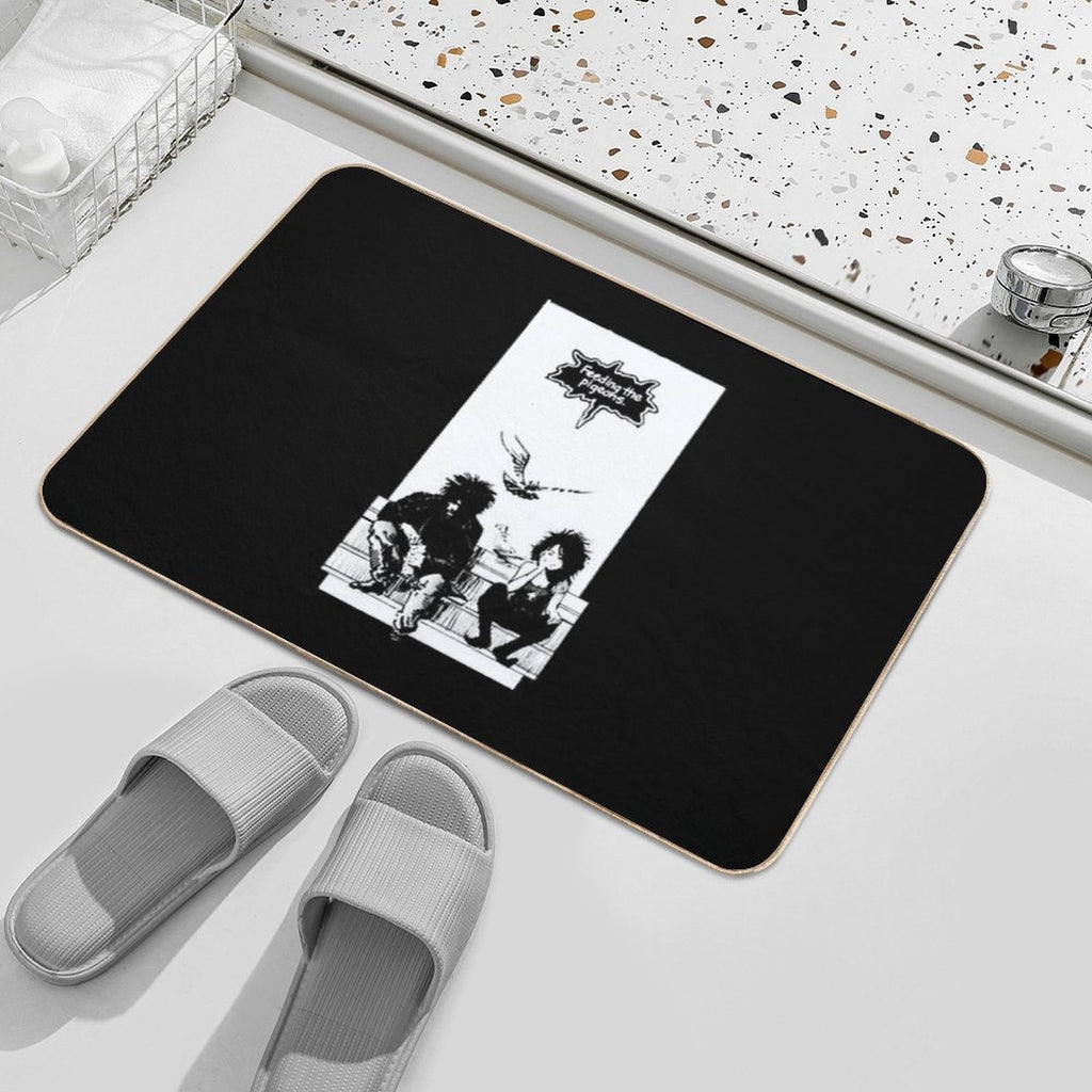 Retro Vintage Feeding The Pigeons Retro Wave  Rapid-Drying Bath Mat