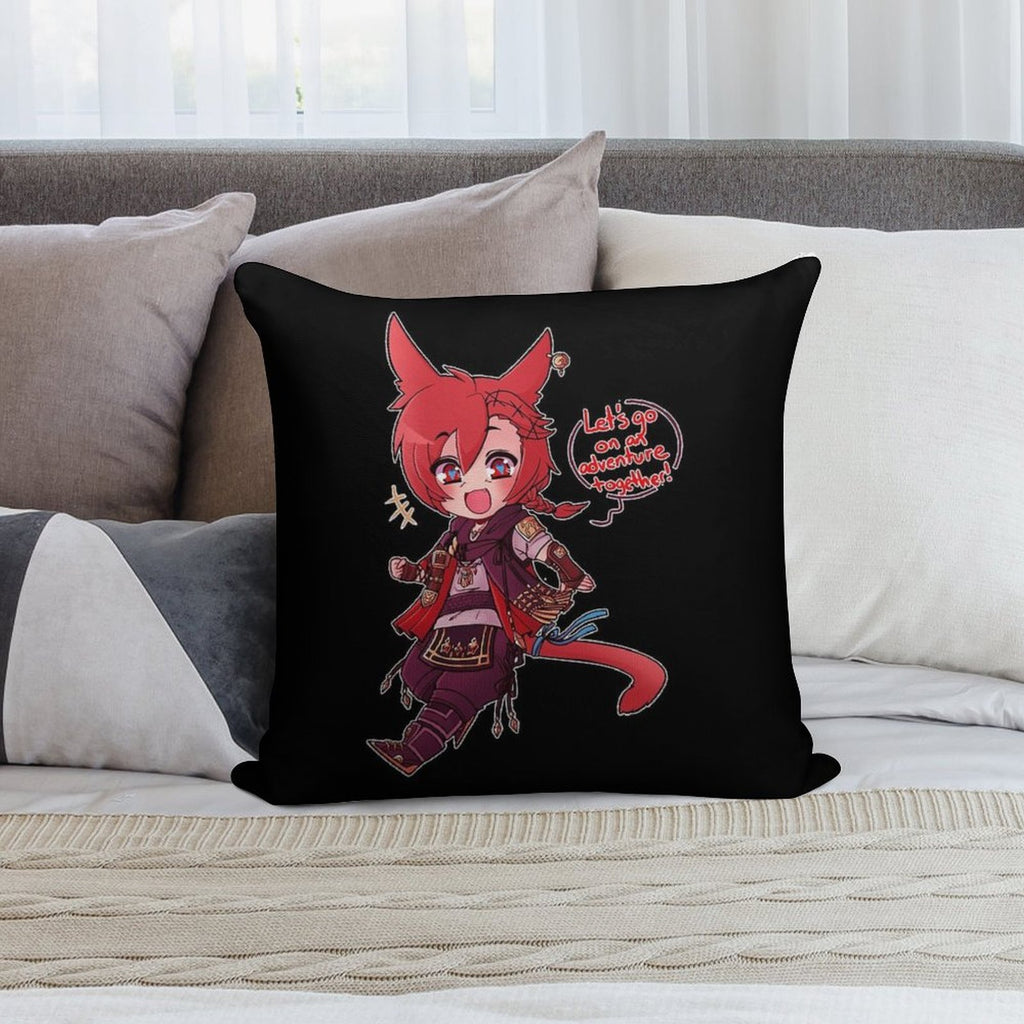 G'raha Tia, At Your Service Soft Shrink-Resistant Throw Pillow