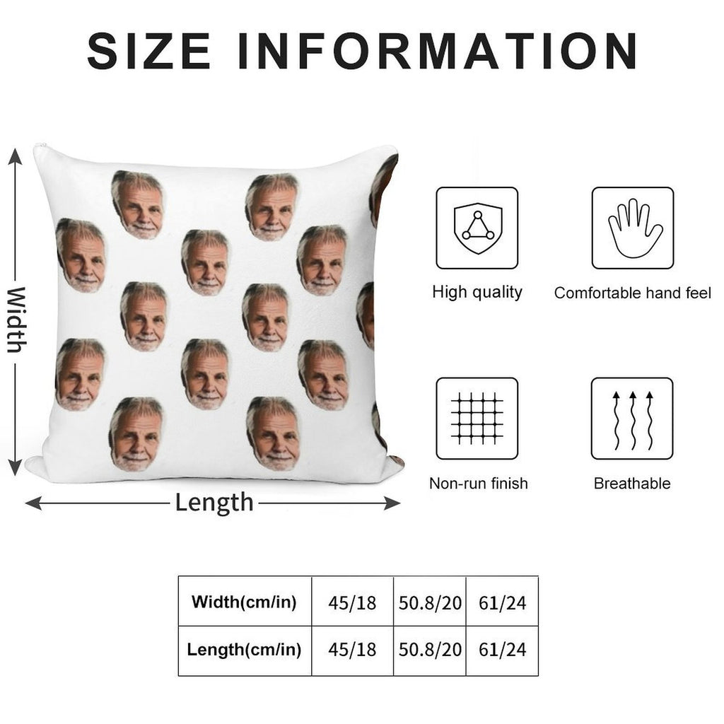 Captain Lee All over Print Soft Durable Construction Throw Pillow