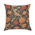 William Morris Cray Blue And Orange Soft High-Density Material Throw Pillow