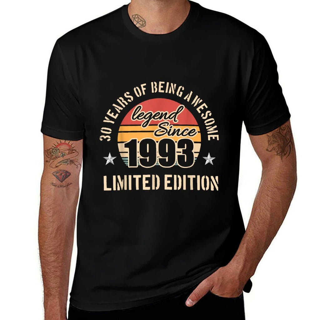 30 Years of Being Awesome 1993 for 30th Birthday  Polyester Blend T-Shirt