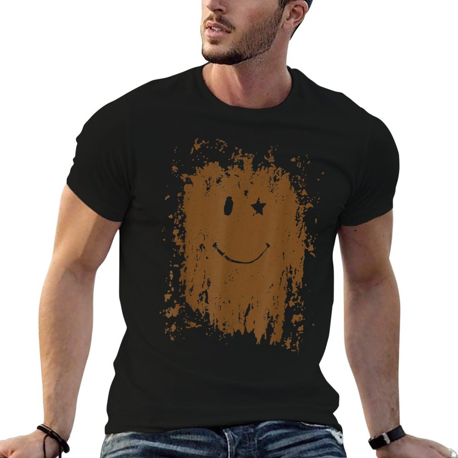 Funny Mud Splatter Face Cool Marathon And Mud Run  Quick-drying T-Shirt