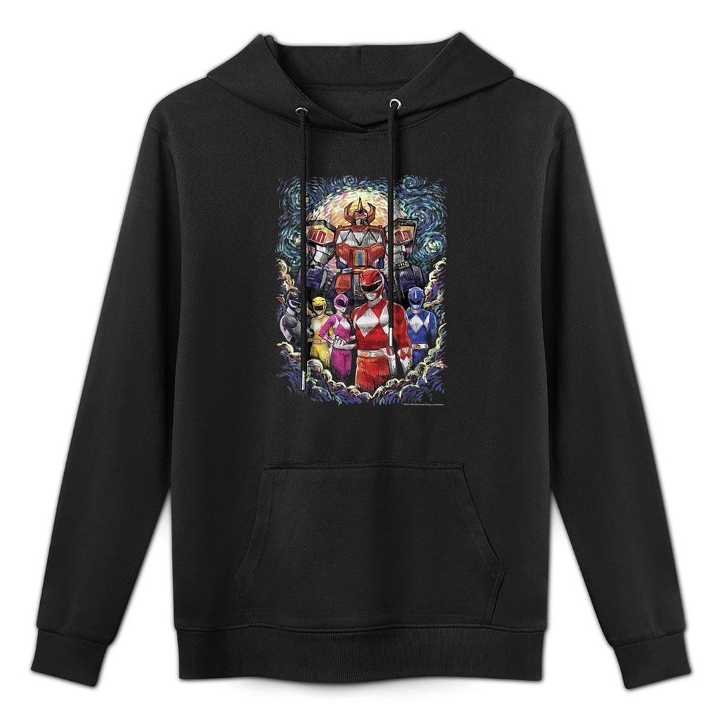 Power Rangers Mighty Morphin Megazord Starry Night Poster Machine Washable Hoodie
