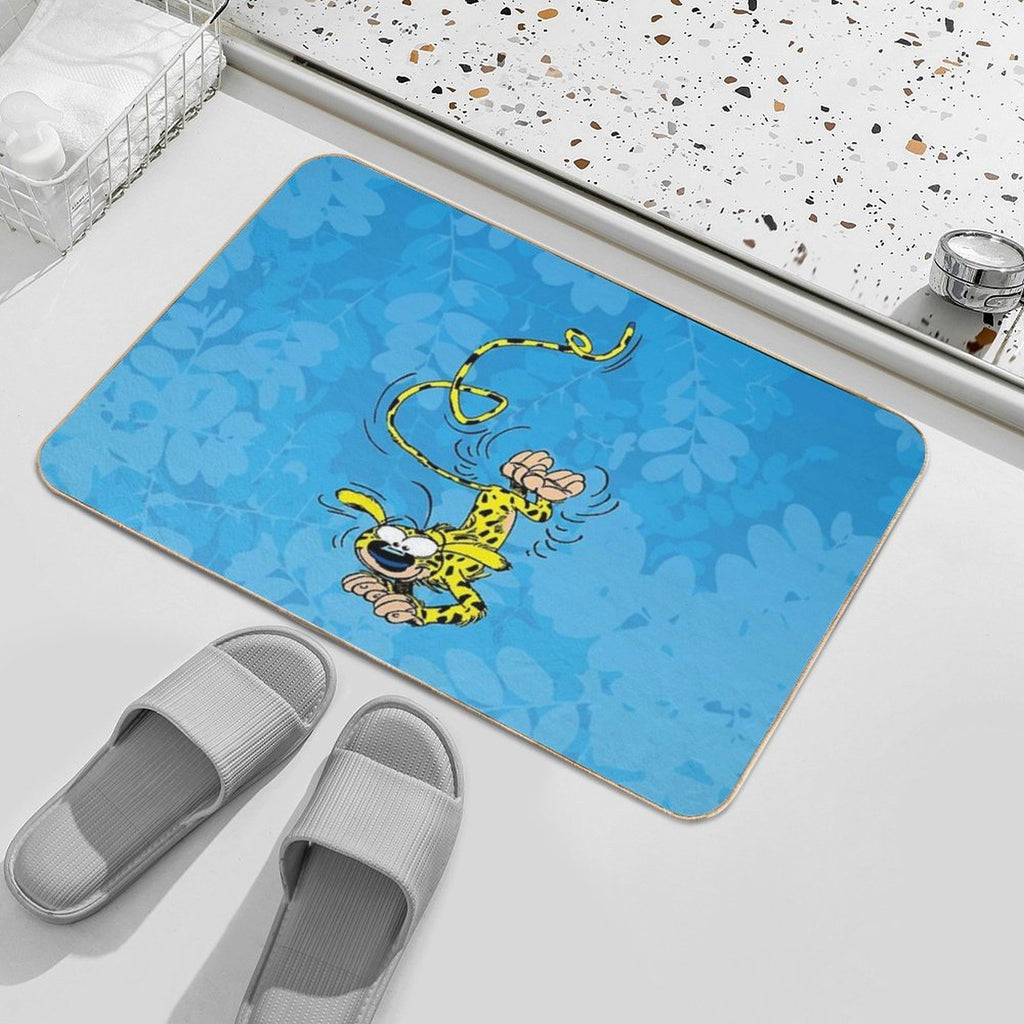 Marsupilami Handstand  Light Blue Design  Rapid-Drying Bath Mat