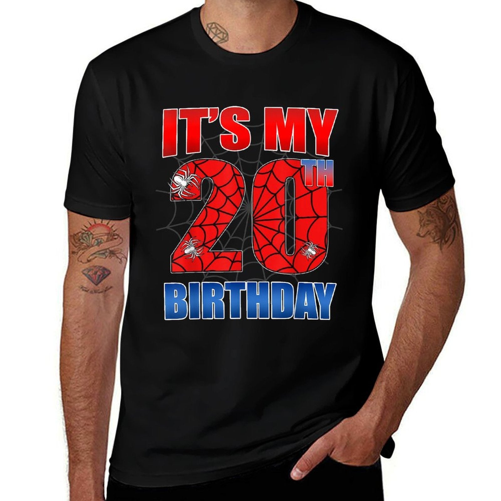 Spider Web 20 Years Old It's My 20th Birthday Boy Party  Soft T-Shirt