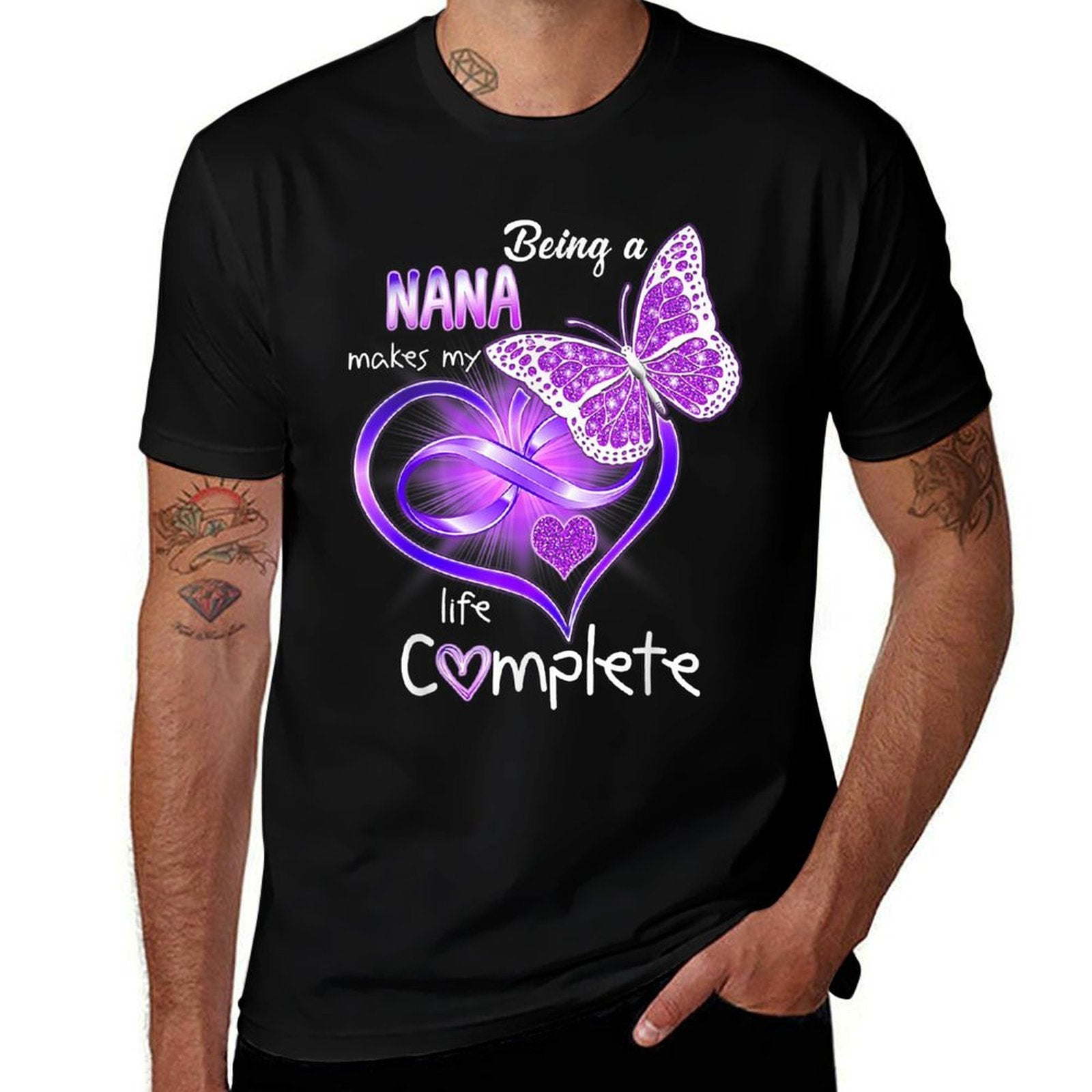 Being A Nana Makes My Life Complete  Eco-friendly Material T-Shirt
