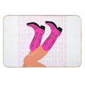 XOXO Pink Cowboy Boots  Dirt-Trapping Bath Mat