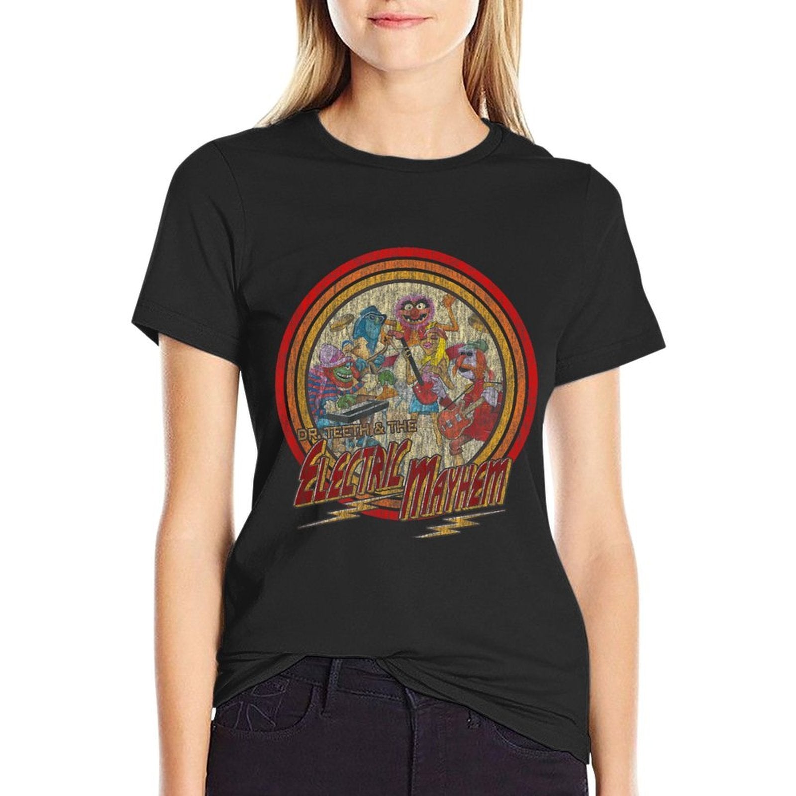 Disney The Muppets Electric Mayhem Vintage Band Poster  Durable T-Shirt