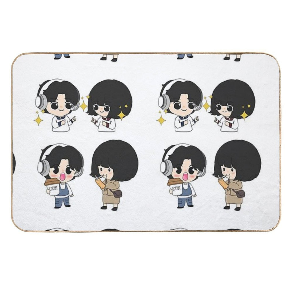 Extraordinary Attorney Woo Chibi Art  Easy To Clean Bath Mat