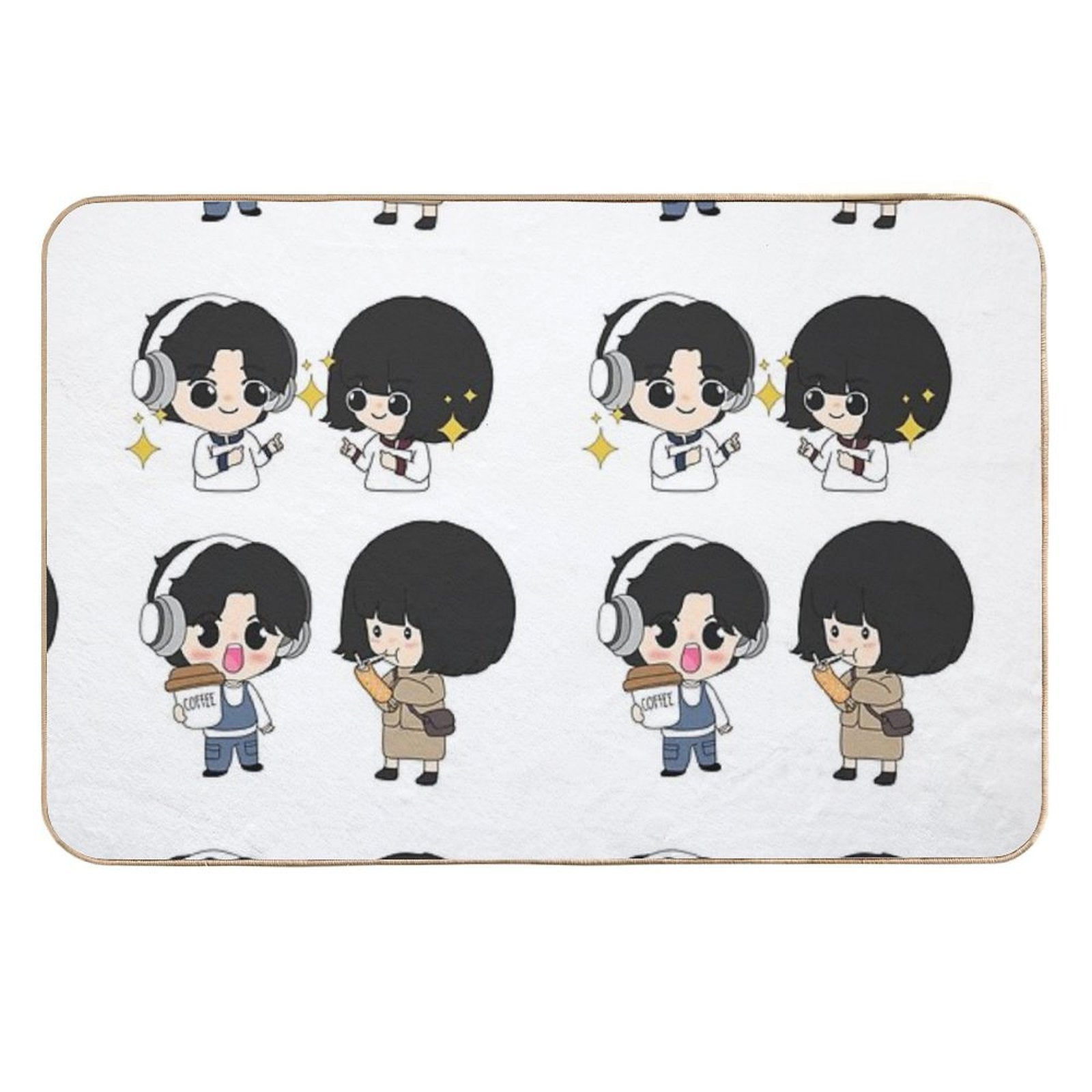 Extraordinary Attorney Woo Chibi Art  Easy To Clean Bath Mat