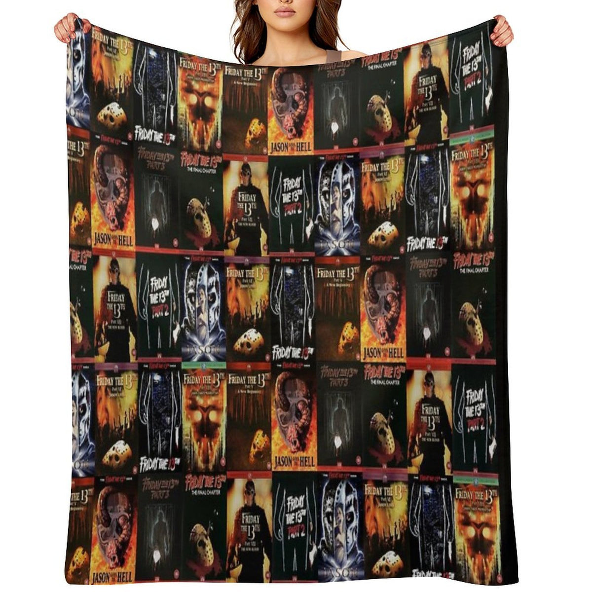 Jason Friday The 13th Movie Covers Premium Throw Blanket