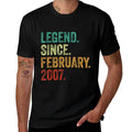 18 Years Old Legend Since February 2007 18th Birthday  Relaxed-fit T-Shirt
