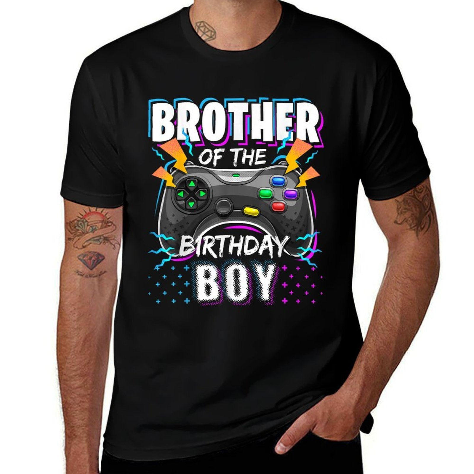 Brother of The Birthday Boy Matching Video Game Birthday  Soft T-Shirt