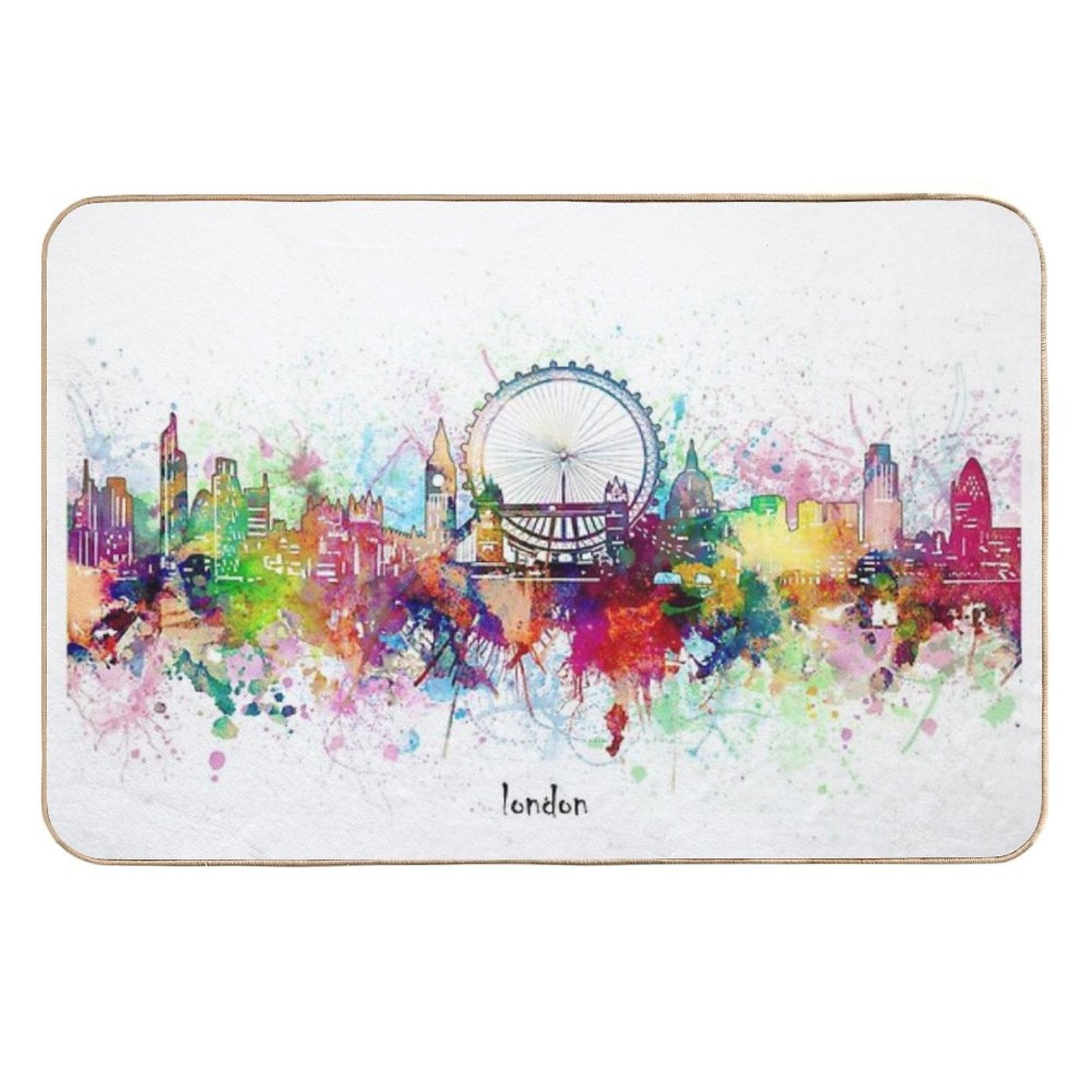 London Skyline  Anti-Trip Bath Mat