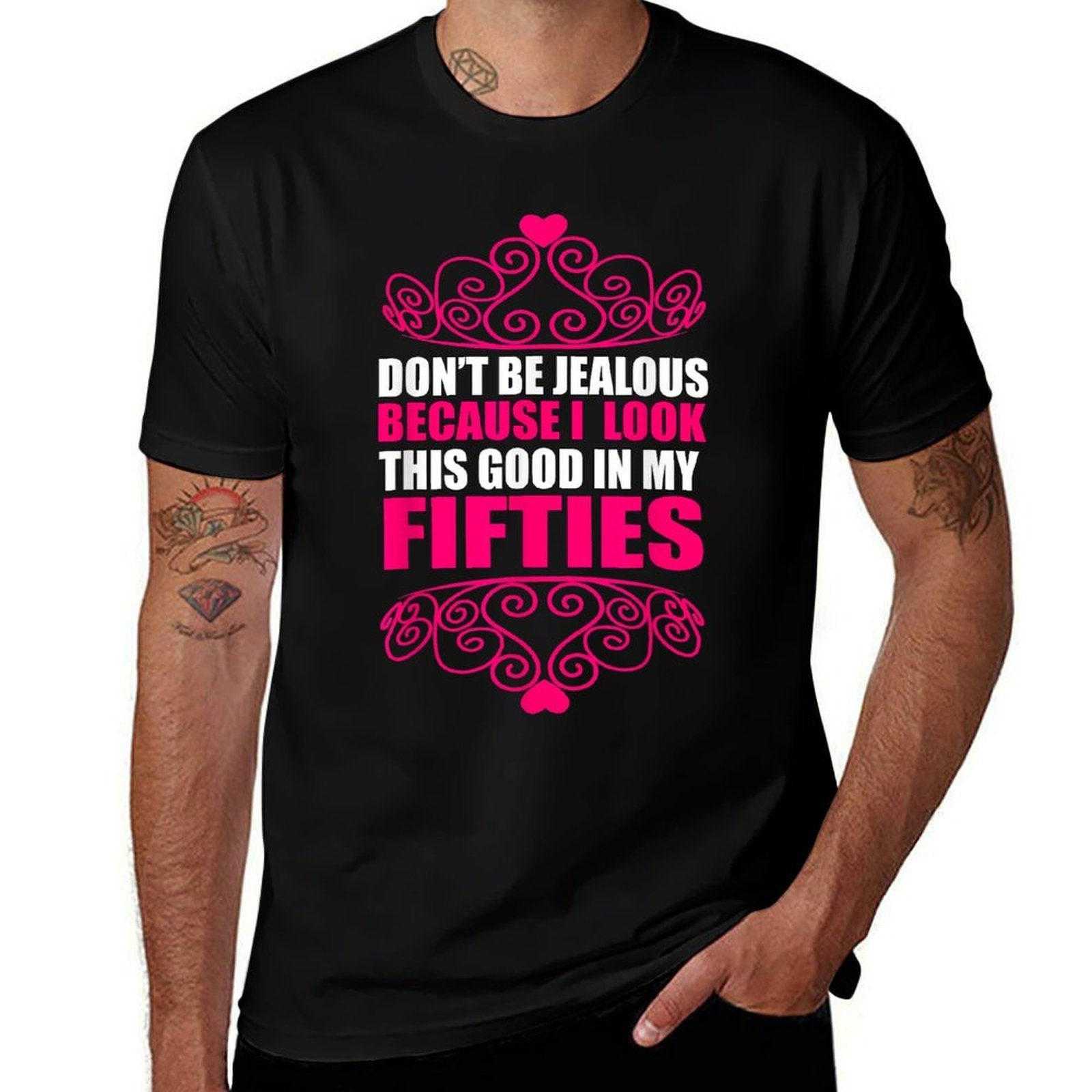 Don't Be Jealous I Look Good 50th Birthday  Moisture-wicking T-Shirt