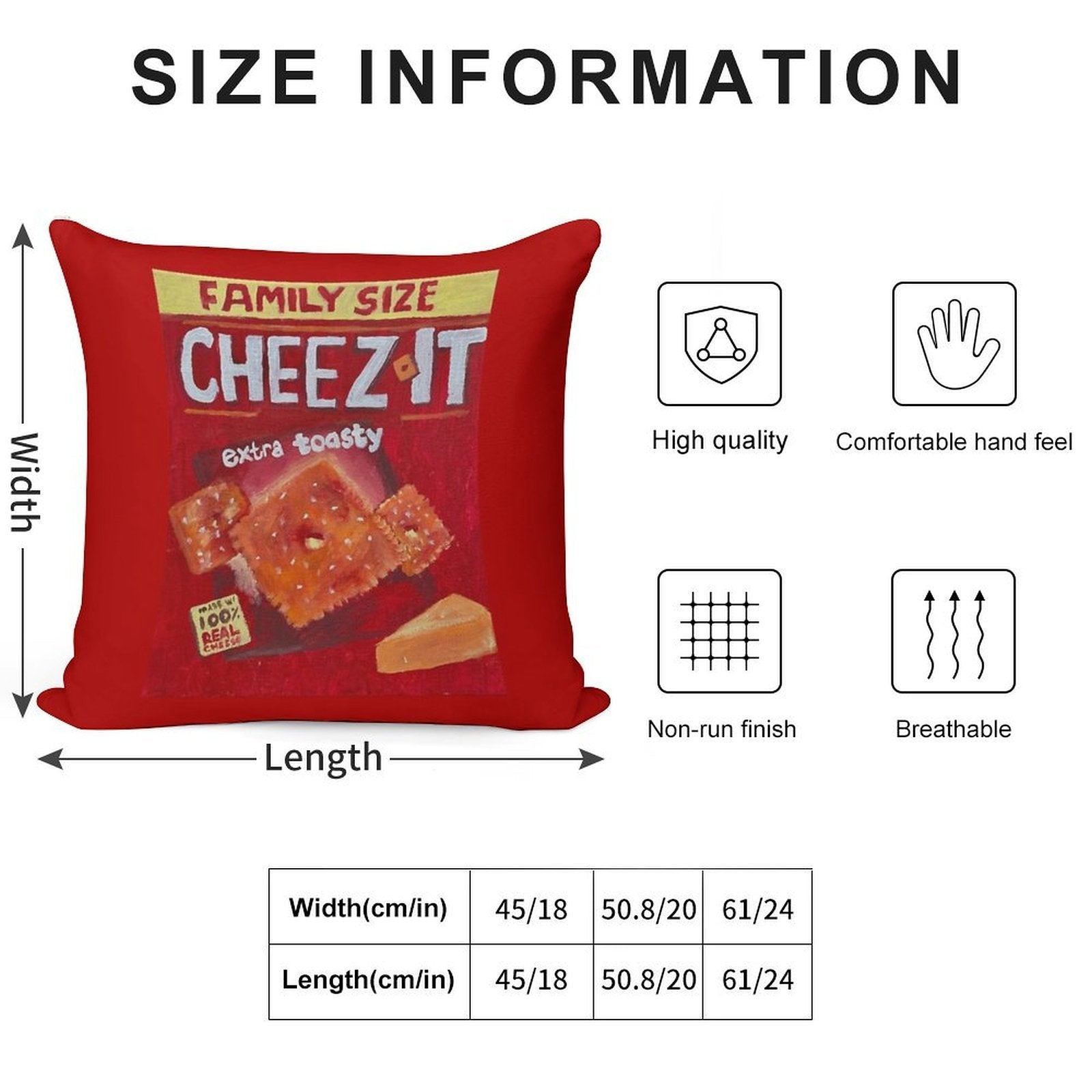 Cheeze-its Soft Multiple Sizes Throw Pillow