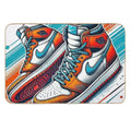 Stylized Illustration of Nike High-top Sneakers with A Vibrant Color Scheme  High-Traffic Bath Mat
