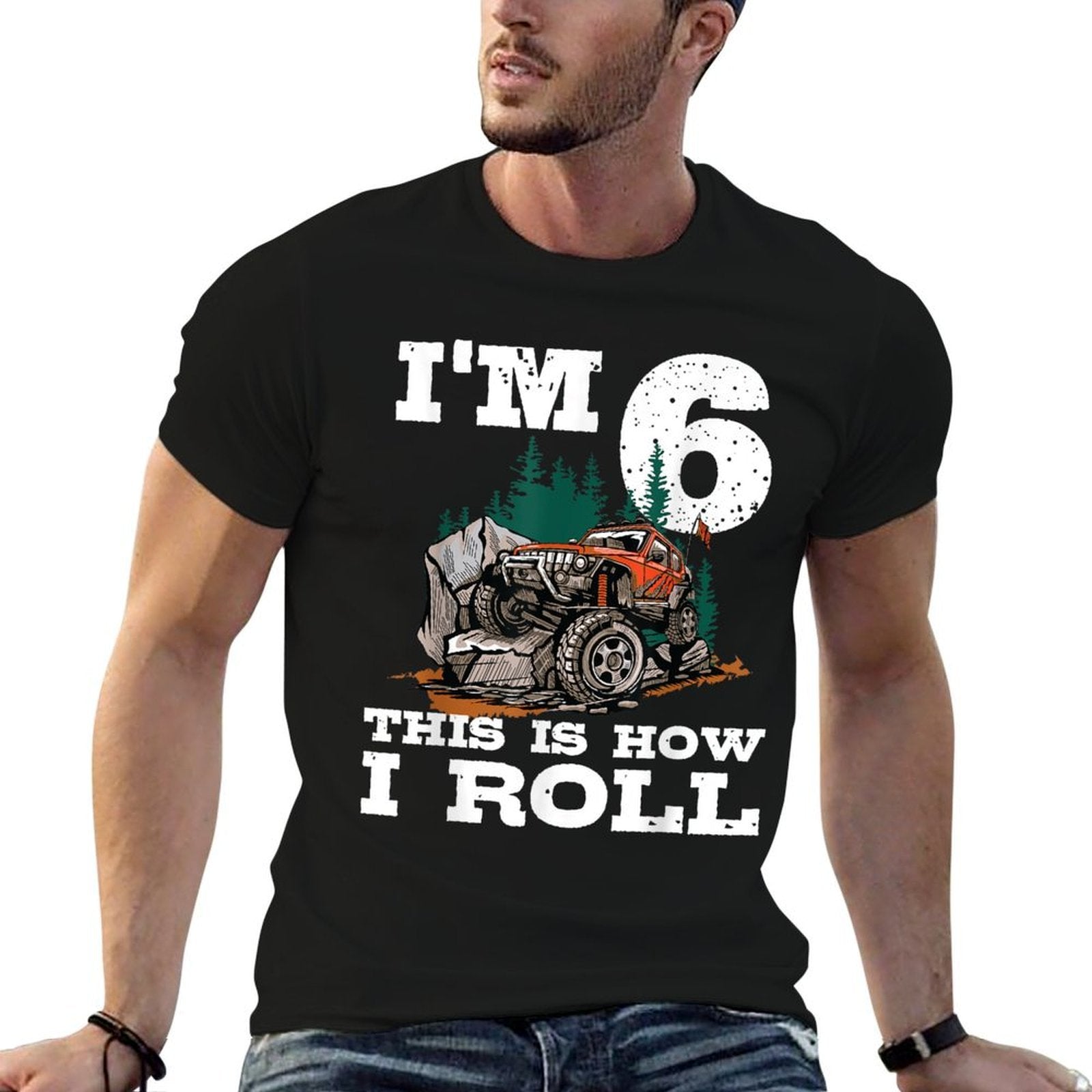6th Birthday 4x4 Offroad Lover 6 Years Old Bday  Vintage-inspired T-Shirt