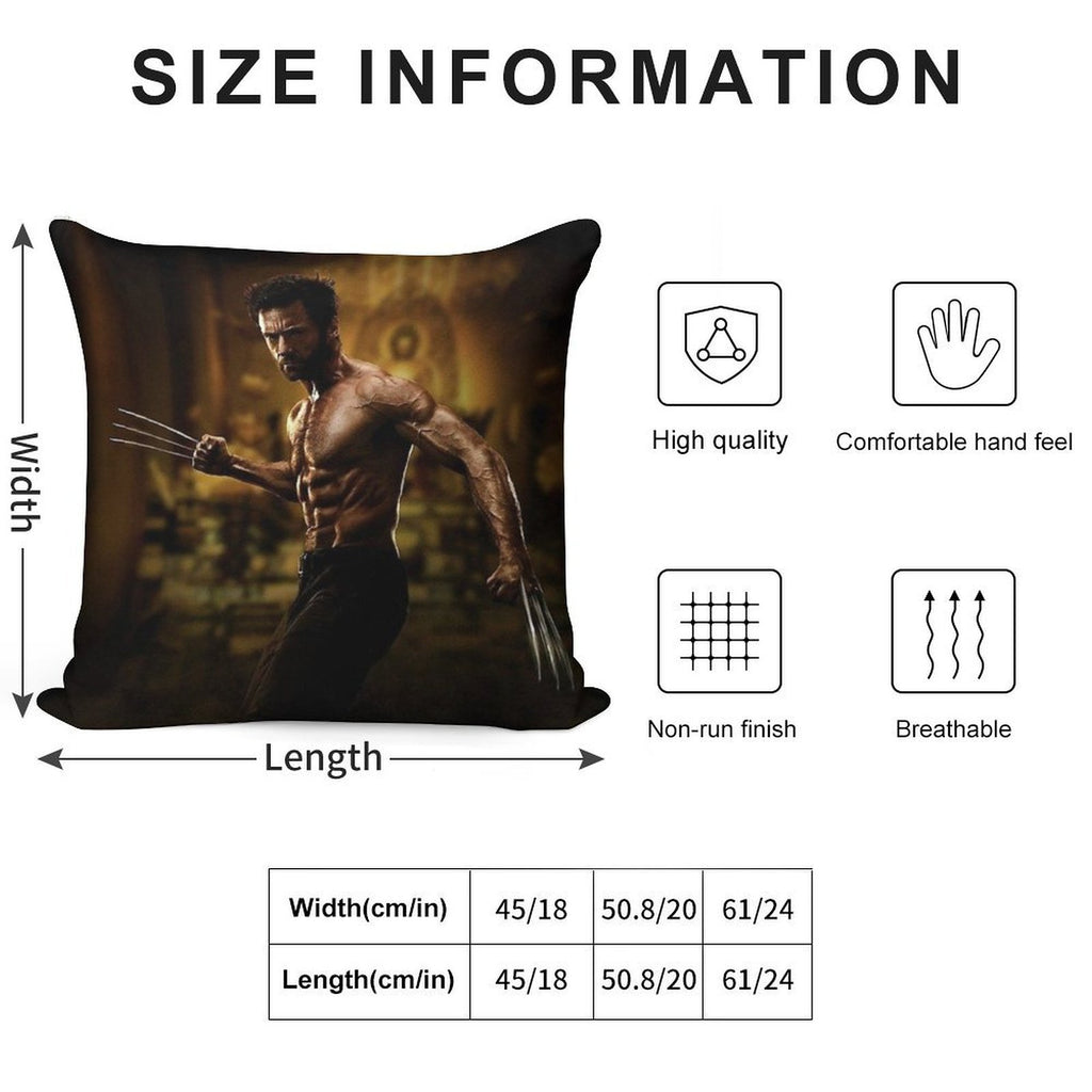 Hugh Jackman Soft Reinforced Edging Throw Pillow