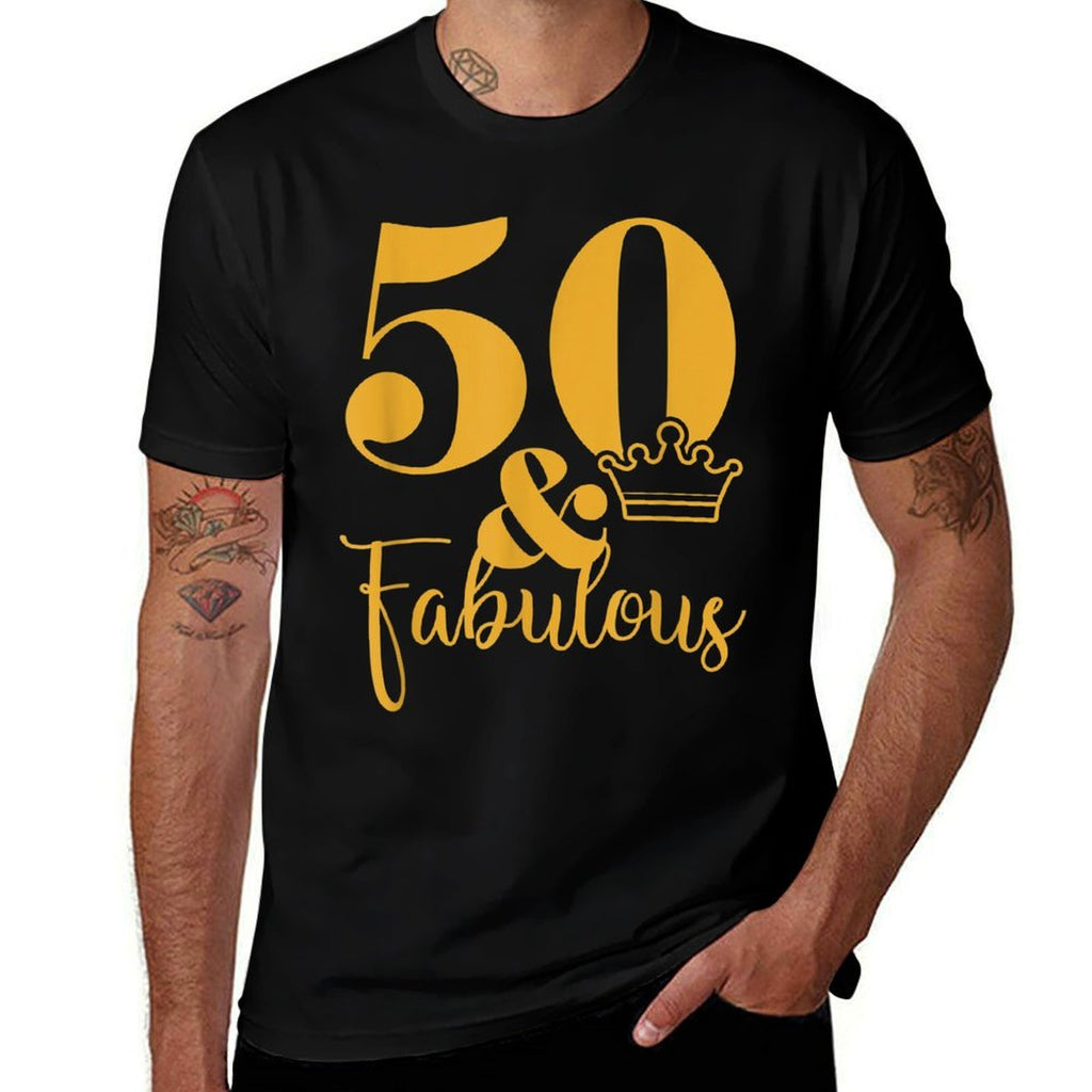 50 And Fabulous 50th Birthday Party Crown  Odor-resistant T-Shirt