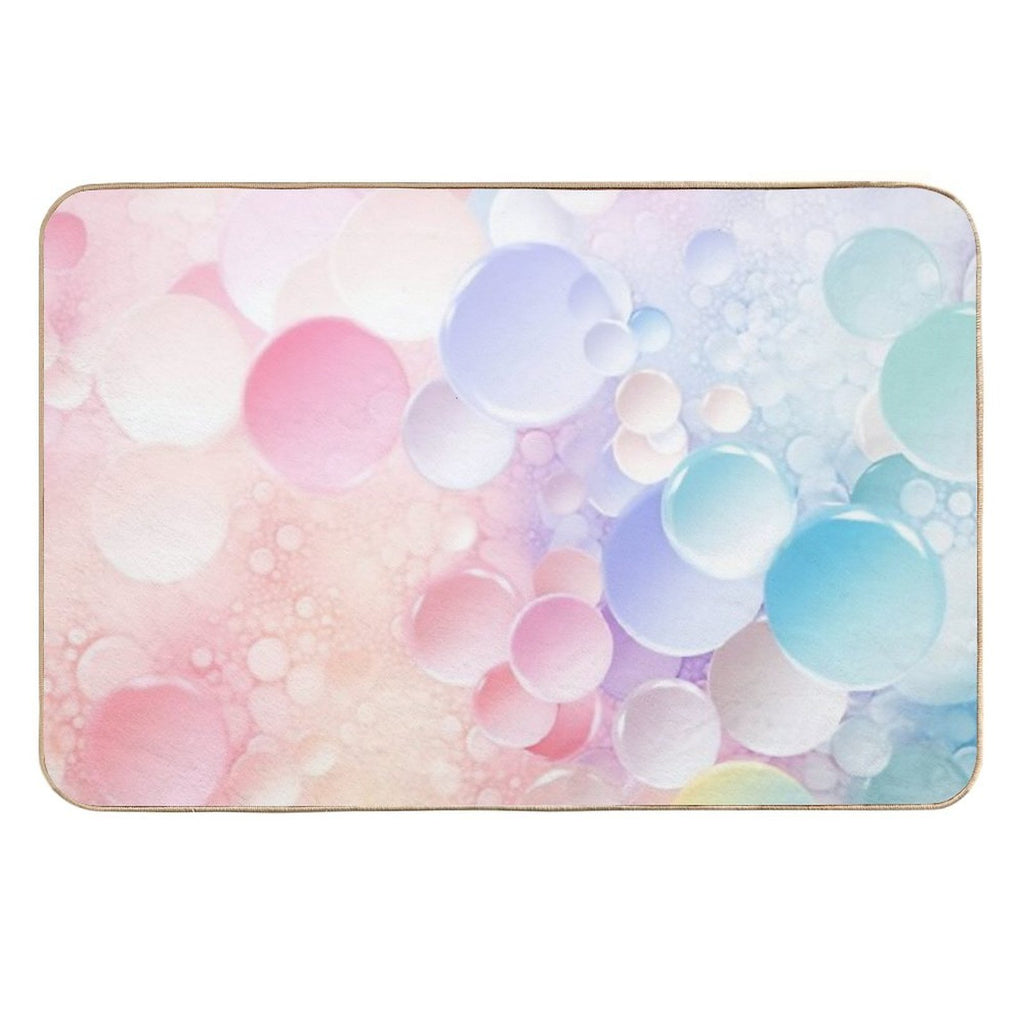 Bubbles. A Soft Background with A Pastel-colored Gradient. Fashion Color Trends. Soft Focus.  Rapid-Drying Bath Mat