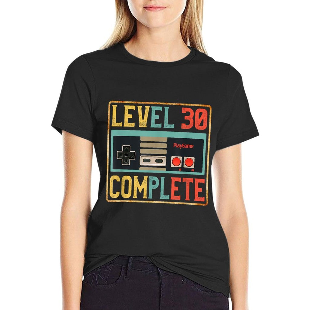Level 30 Complete T Birthday 30th Video Games Lover  Wrinkle-resistant T-Shirt