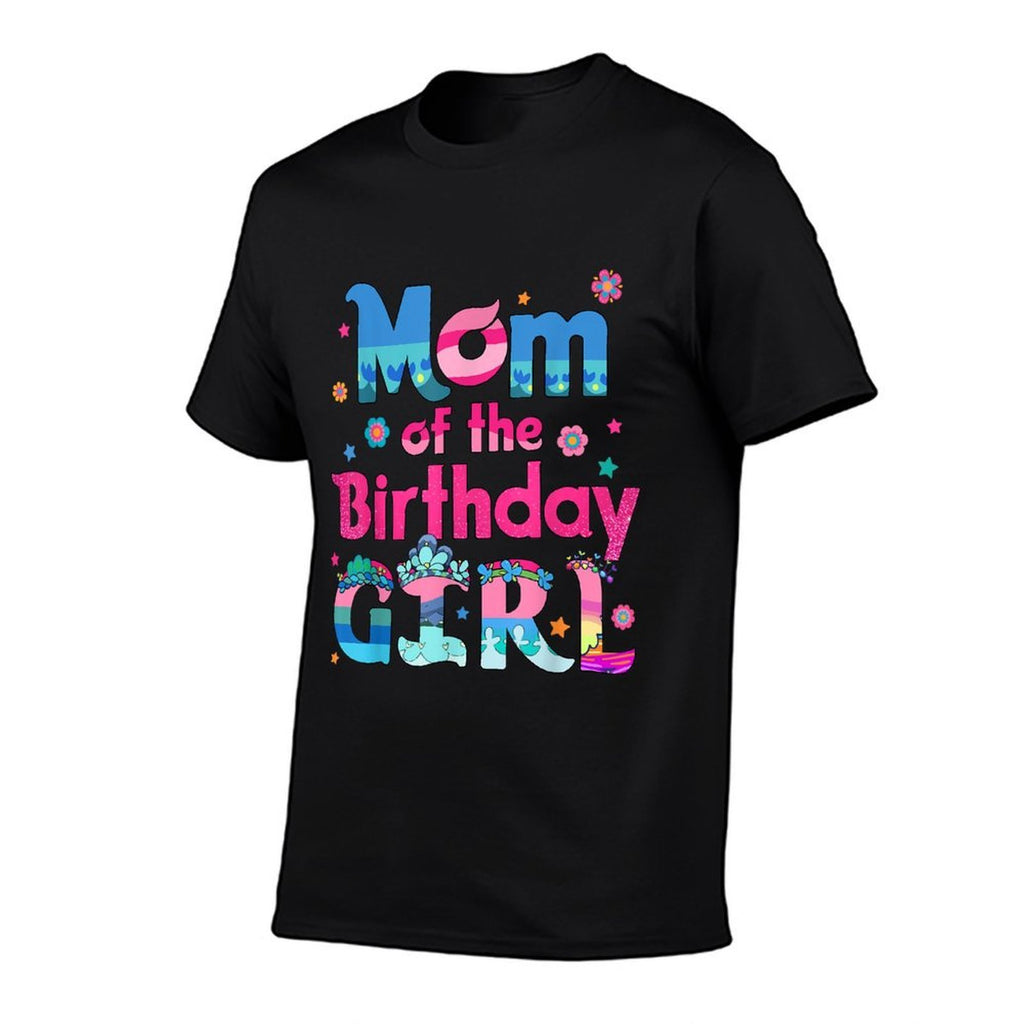 Dad And Mom Of The Birthday Girl Family Party Matching Kids  Polyester Blend T-Shirt