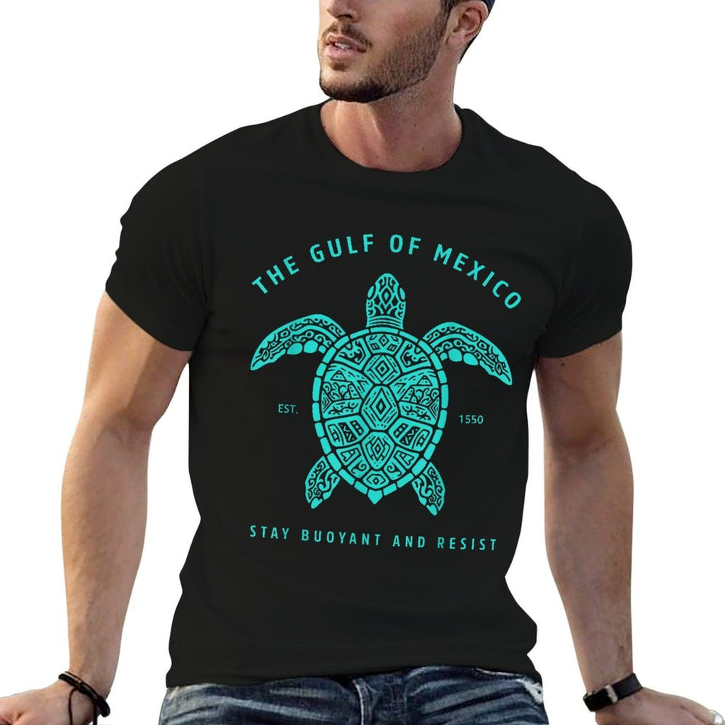 Sea Turtle Gulf Of Mexico Stay Buoyant And Resist  Fade-proof Color T-Shirt