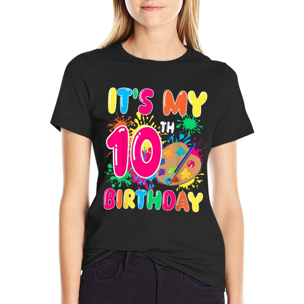 It's My 10th Birthday Painting Art 10 Year Old Bday Artist  Vintage-inspired T-Shirt