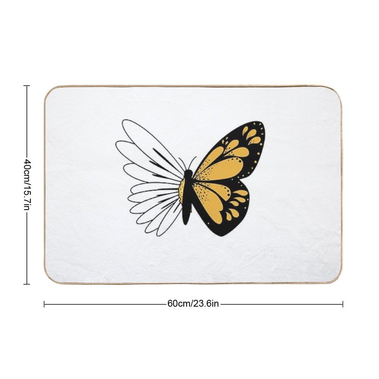 Daisy Butterfly  Versatile Bath Mat