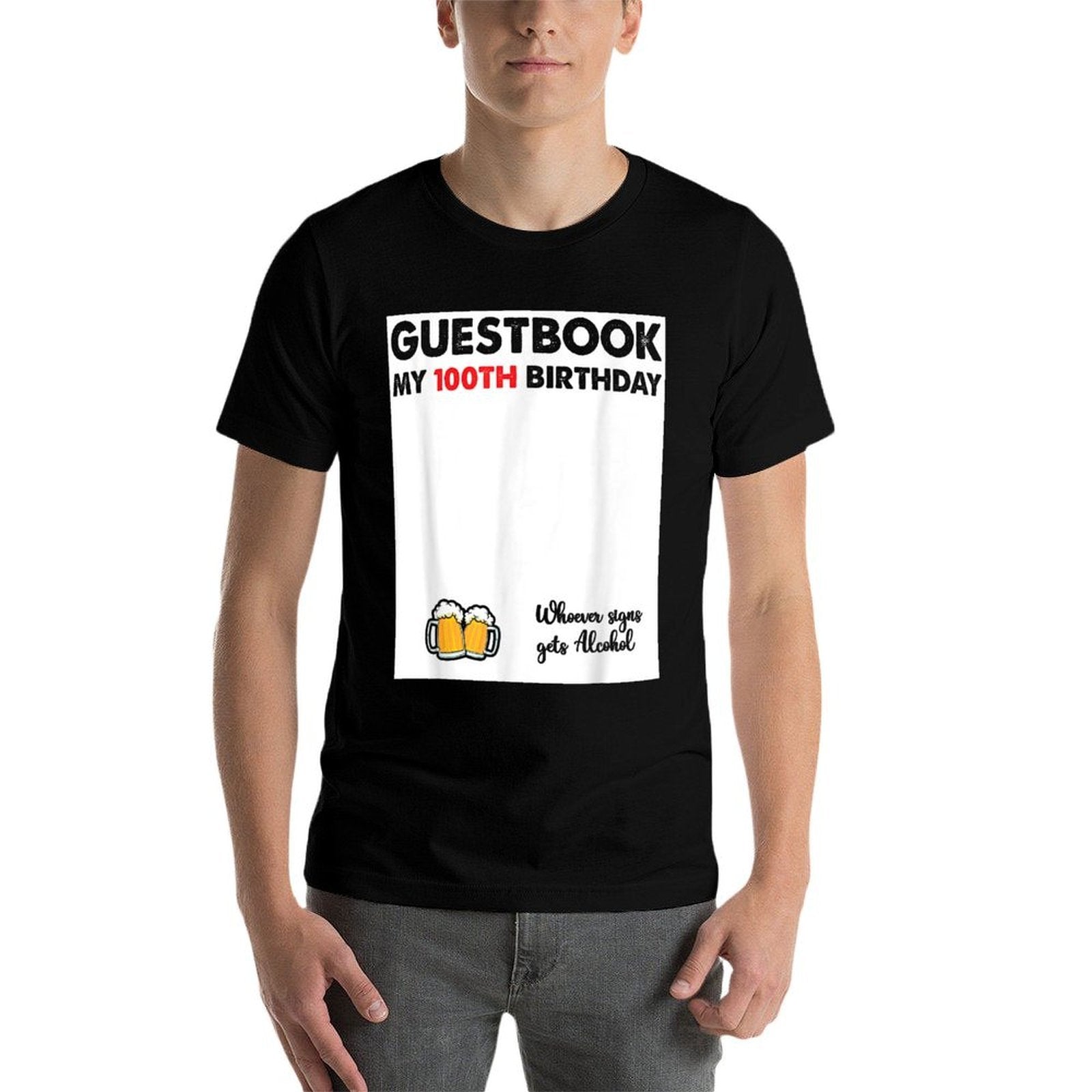Guestbook Sign 100 Year Old - Funny 100th Birthday  Classic T-Shirt