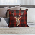 Stunning Wildlife Highland Stag Face Soft Short Plush Fabric Throw Pillow