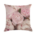 Pink Peony Flowers Soft Hidden Zipper Throw Pillow