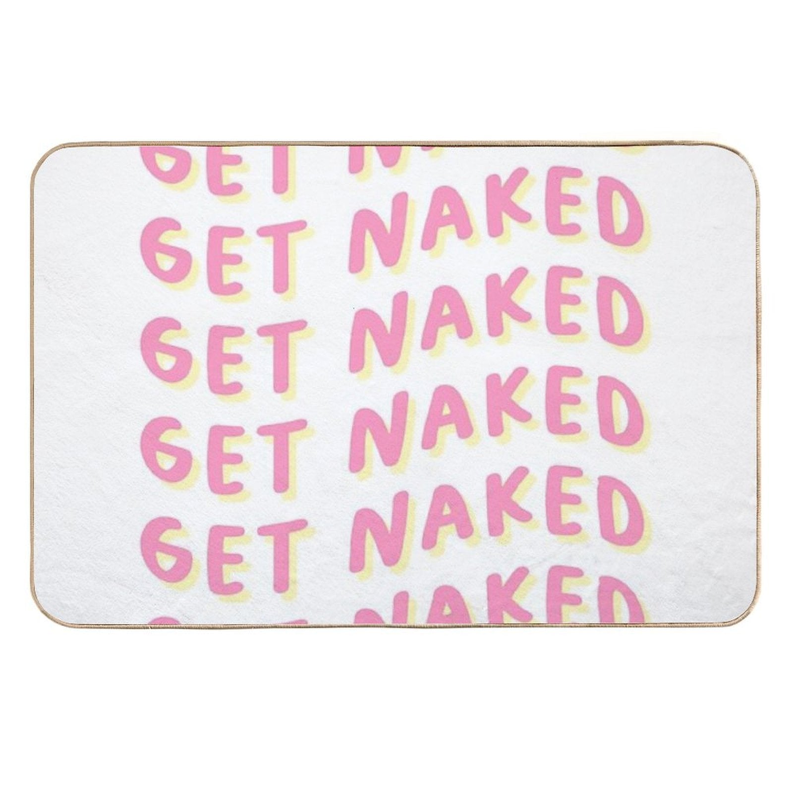 Get Naked - Pink And Yellow  Eco-Friendly Bath Mat