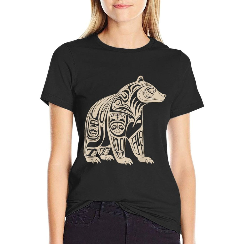 Bear Native Formline Art Salish Haida Tlingit Pacific Animal  Easy-care T-Shirt