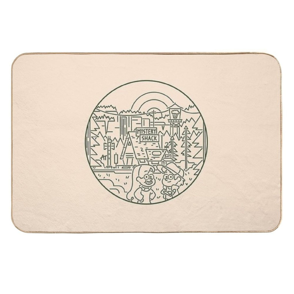Gravity Falls Line Art  Toxin-Free Bath Mat