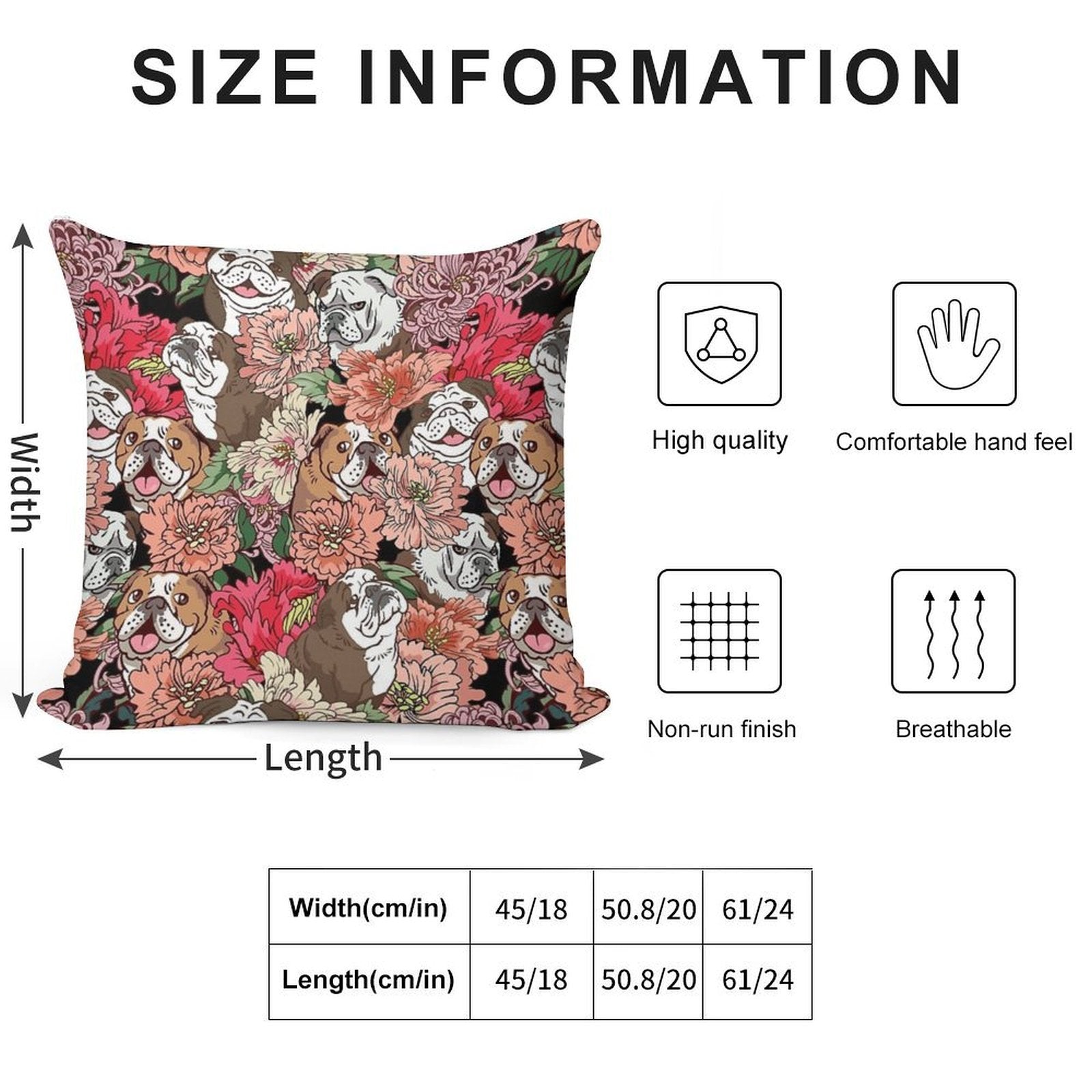 Because English Bulldog Soft Home Decor Throw Pillow
