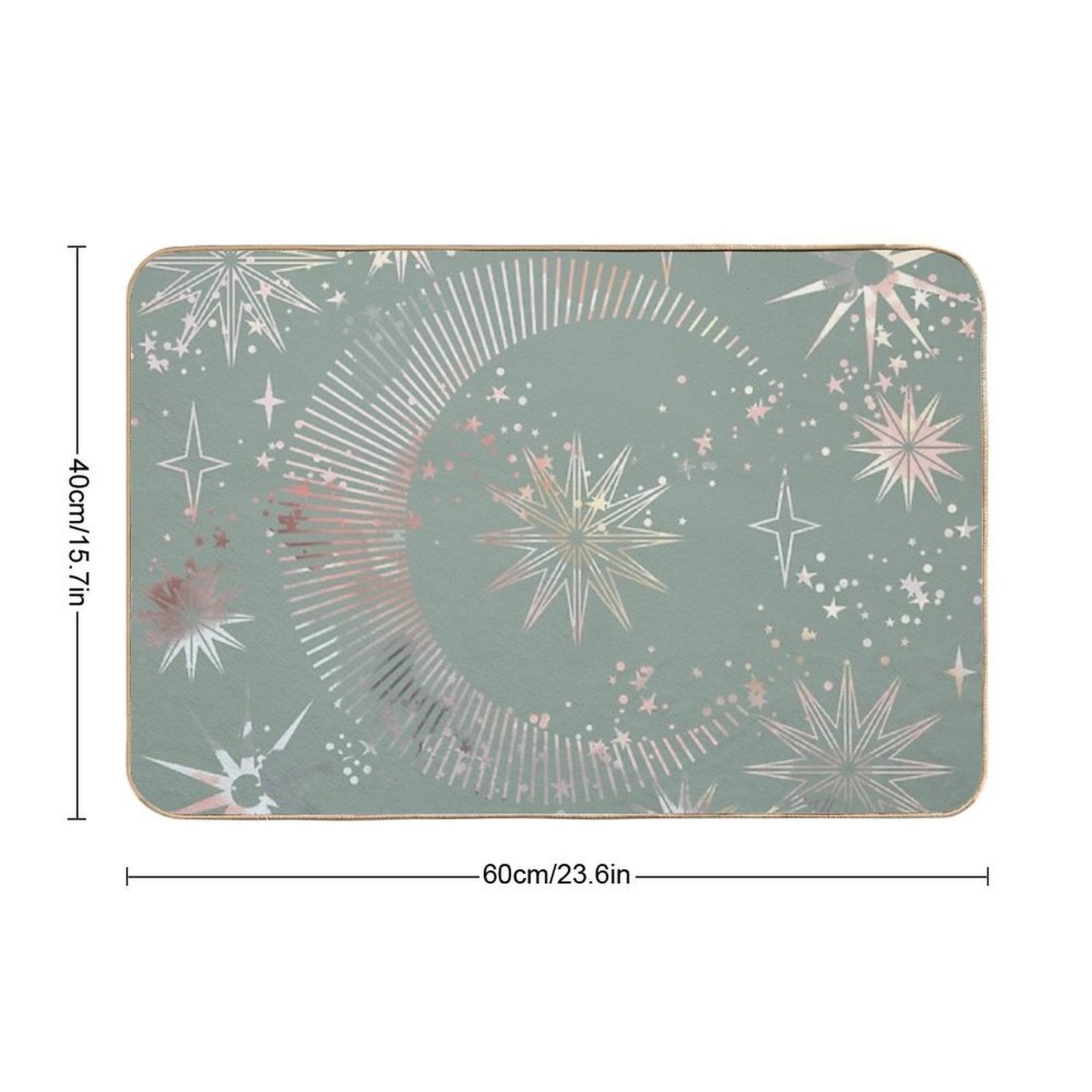 Mystic Green Moon  High-Traffic Bath Mat