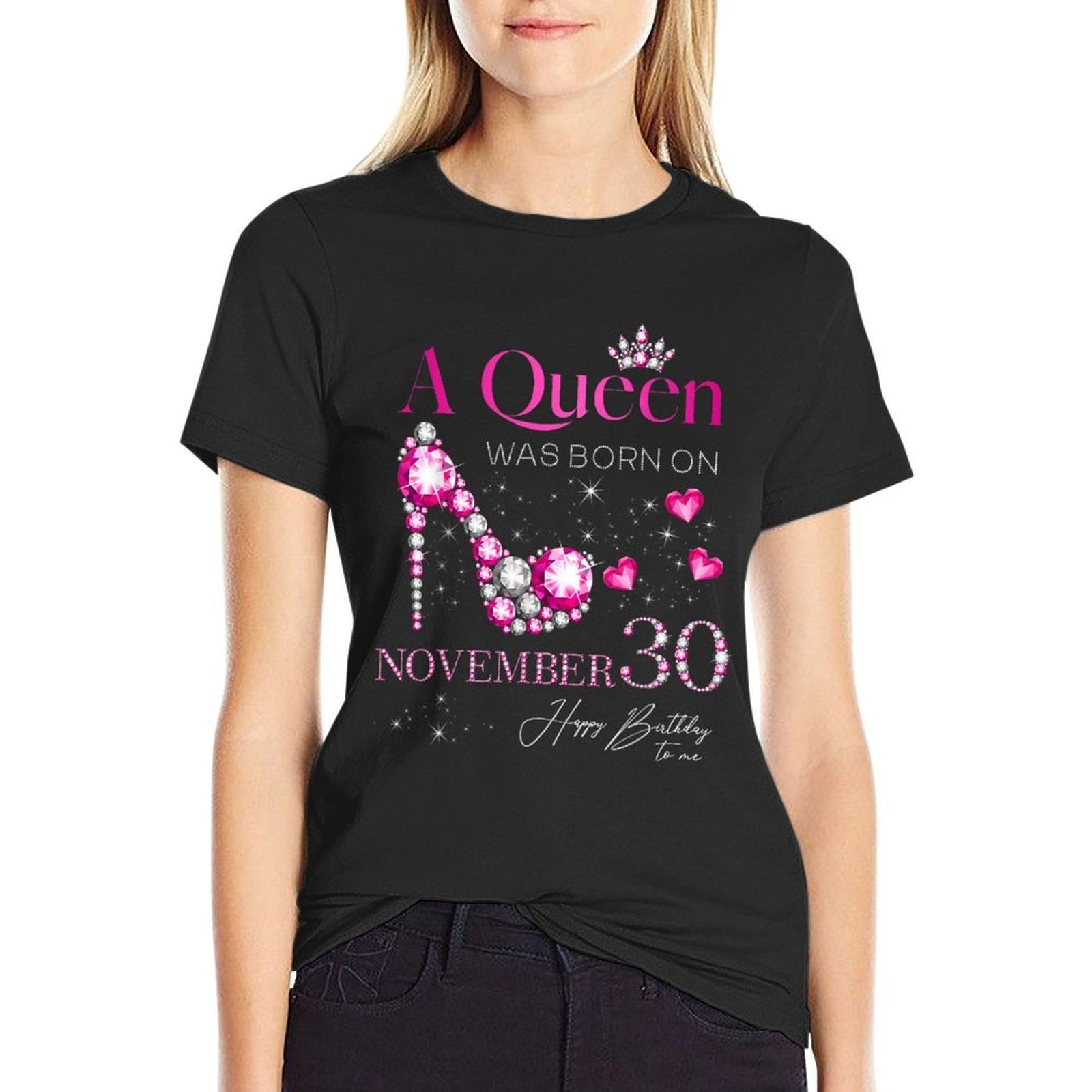 A Queen Was Born on November 30, 30th November Birthday  Lightweight T-Shirt